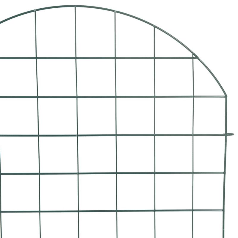 Casa si Gradina - Gradina si terasa - Garduri, panouri si accesorii - Set gard pentru iaz 8 pcs Verde 50 x 80 cm Otel - Infinity.ro