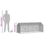 Petshop - Accesorii petshop - Culcusuri si custi - Custi interior si exterior - Custodie pentru iepuri Argintiu 400 x 78 x 78 cm - Infinity.ro