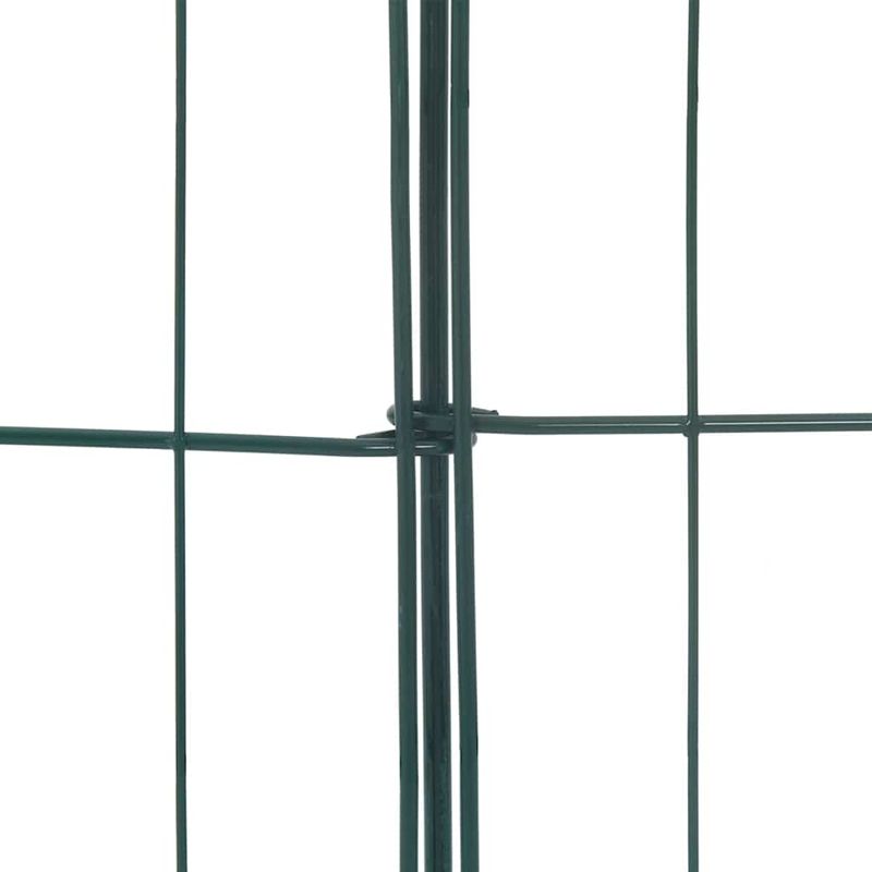 Casa si Gradina - Gradina si terasa - Garduri, panouri si accesorii - Set gard pentru iaz 8 pcs Verde 50 x 80 cm Otel - Infinity.ro