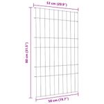 Casa si Gradina - Gradina si terasa - Garduri, panouri si accesorii - Set gard pentru iaz 8 pcs Verde 50 x 80 cm Otel - Infinity.ro