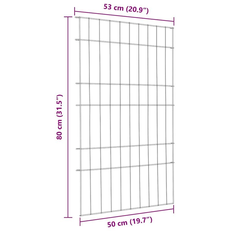 Casa si Gradina - Gradina si terasa - Garduri, panouri si accesorii - Set gard pentru iaz 8 pcs Verde 50 x 80 cm Otel - Infinity.ro