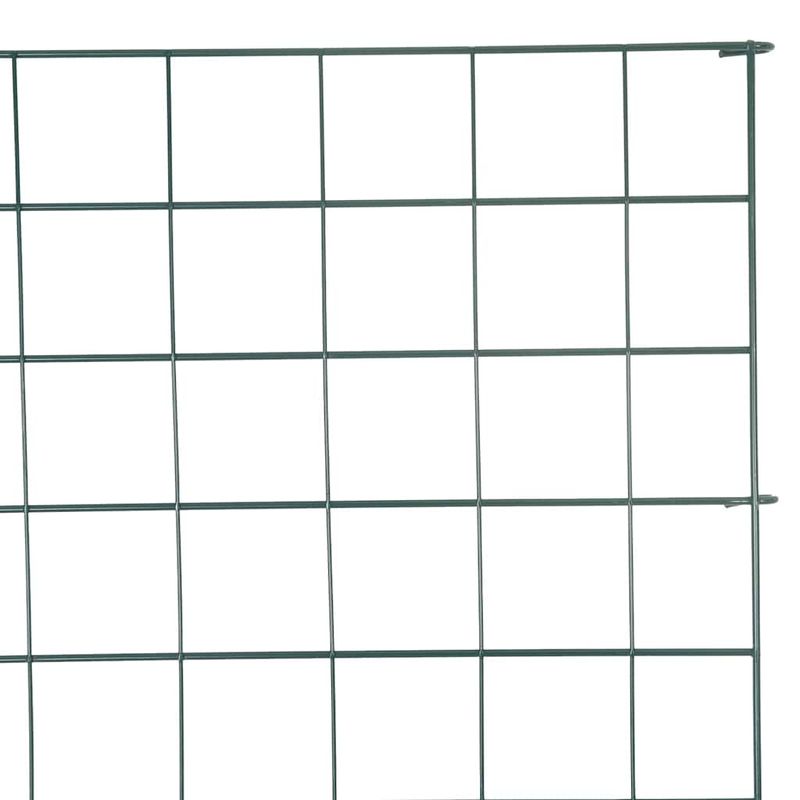Casa si Gradina - Gradina si terasa - Garduri, panouri si accesorii - Set gard pentru iaz 8 pcs Verde 50 x 80 cm Otel - Infinity.ro
