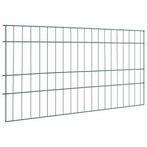 Set gard pentru iaz 5 pcs Verde 100 x 50 cm Otel