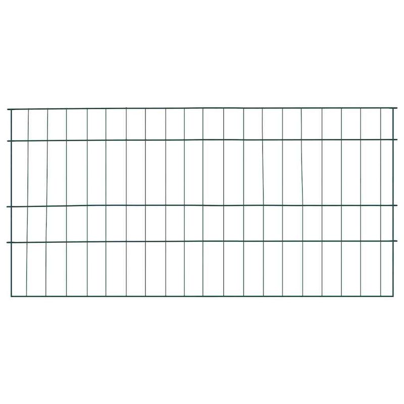 Casa si Gradina - Gradina si terasa - Garduri, panouri si accesorii - Set gard pentru iaz 5 pcs Verde 100 x 50 cm Otel - Infinity.ro