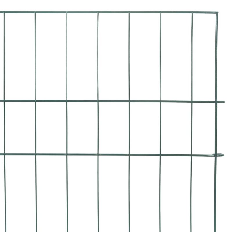 Casa si Gradina - Gradina si terasa - Garduri, panouri si accesorii - Set gard pentru iaz 5 pcs Verde 100 x 50 cm Otel - Infinity.ro