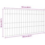 Casa si Gradina - Gradina si terasa - Garduri, panouri si accesorii - Set gard pentru iaz 5 pcs Verde 100 x 50 cm Otel - Infinity.ro