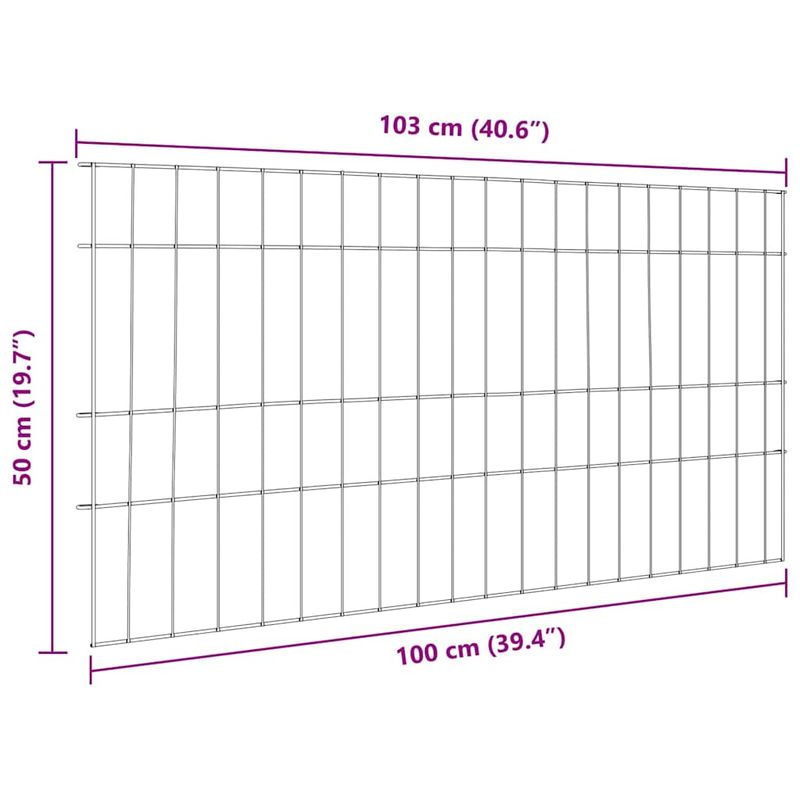 Casa si Gradina - Gradina si terasa - Garduri, panouri si accesorii - Set gard pentru iaz 5 pcs Verde 100 x 50 cm Otel - Infinity.ro