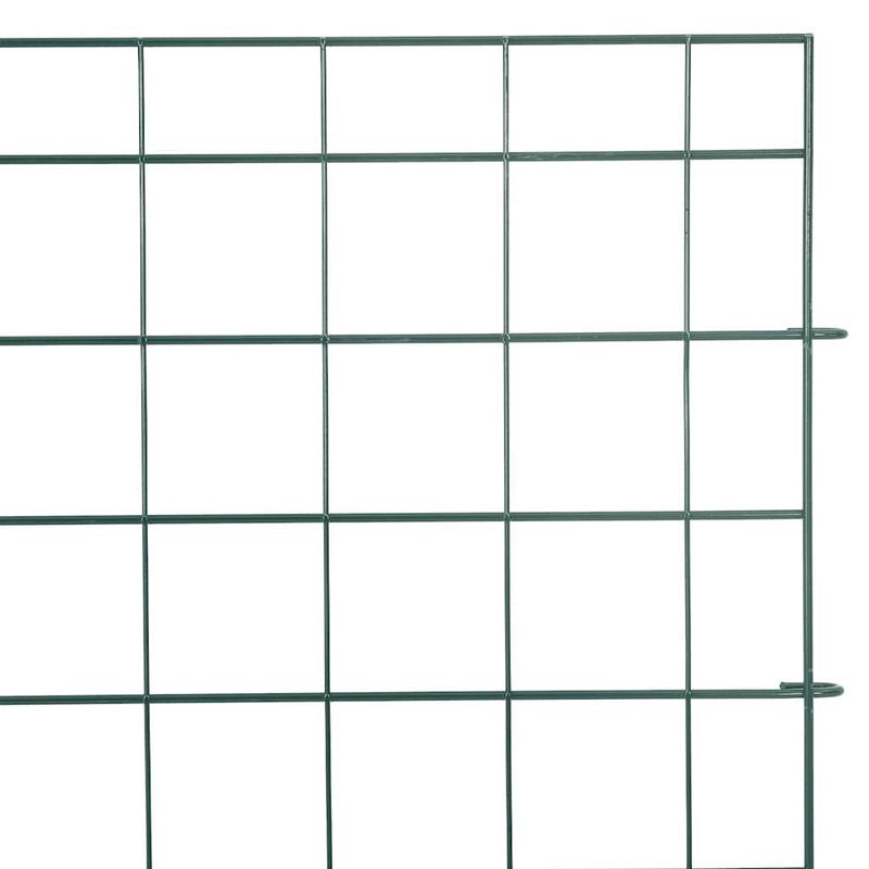 Casa si Gradina - Gradina si terasa - Garduri, panouri si accesorii - Set gard pentru iaz 5 pcs Verde 100 x 50 cm Otel - Infinity.ro
