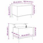 Casa si Gradina - Mobilier - Mese si birouri - Masute de cafea - Masa de cafea Stejar Negru 60 x 44,5 x 45 cm Lemn compozit - Infinity.ro