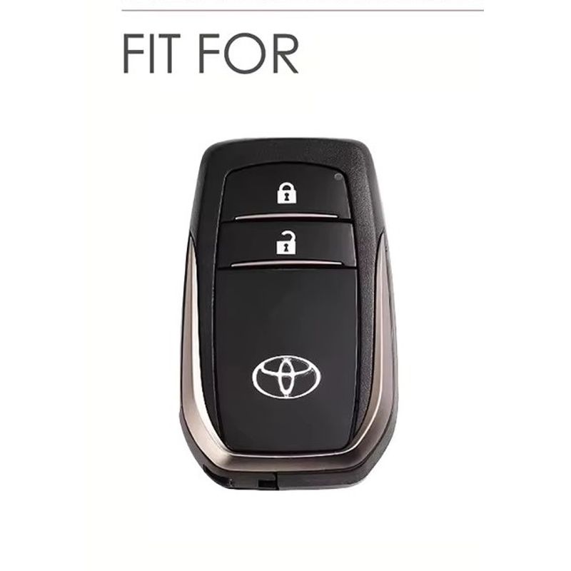 Auto si Moto - Electrice auto - Alte accesorii electrice auto - Husa pentru cheie Toyota Corolla Hatchback Yaris Cross Hilux LC200 LC250 LC300 2 butoane - Infinity.ro