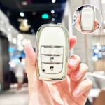 Auto si Moto - Electrice auto - Alte accesorii electrice auto - Husa pentru cheie 2 butoane Toyota Hilux Innova Rav4 Fortuner Yaris alb - Infinity.ro