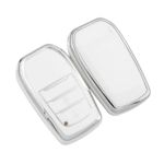 Auto si Moto - Electrice auto - Alte accesorii electrice auto - Husa pentru cheie 2 butoane Toyota Hilux Innova Rav4 Fortuner Yaris alb - Infinity.ro