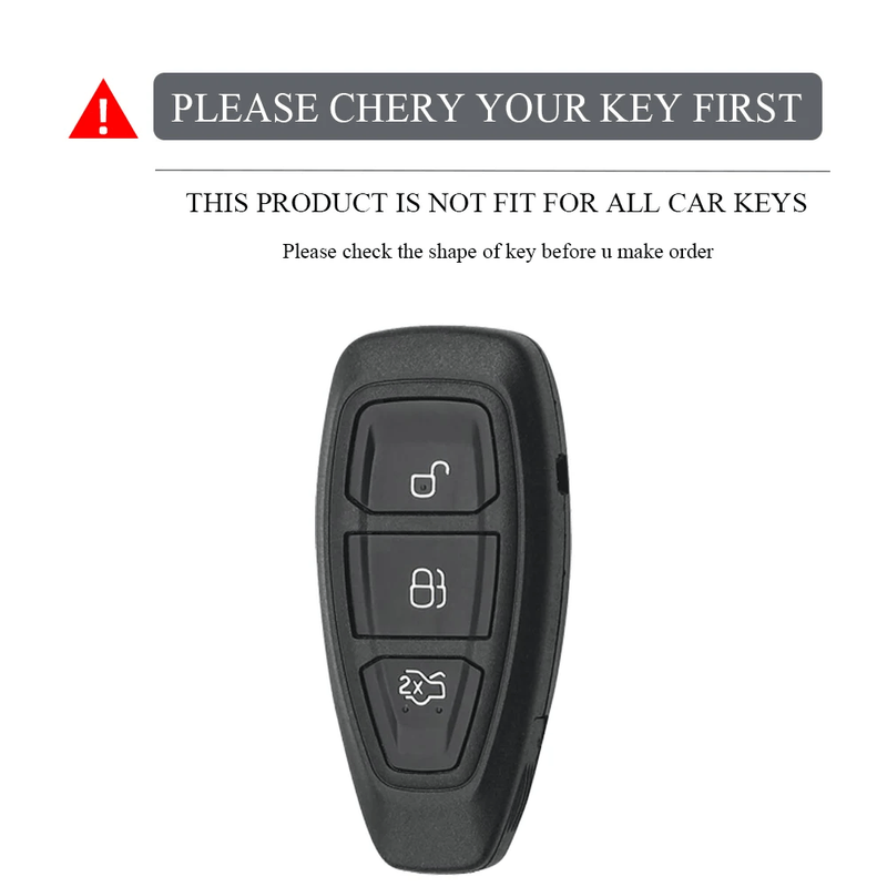 Auto si Moto - Electronice auto - Accesorii electronice auto - Husa pentru cheie smart Ford Focus 3 4 ST Mondeo MK3 MK4 Fiesta Fusion Kuga 2013 2014 2015 2017 2018 alb - Infinity.ro