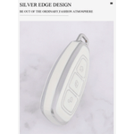 Auto si Moto - Electronice auto - Accesorii electronice auto - Husa pentru cheie smart Ford Focus 3 4 ST Mondeo MK3 MK4 Fiesta Fusion Kuga 2013 2014 2015 2017 2018 alb - Infinity.ro