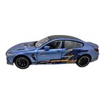Jucarii, Copii si Bebe - Jucarii si jocuri - Vehicule si jucarii cu telecomanda - Masinute - Macheta BMW M8 Gran Coupe albastru MHB 800 1:32 replica metal lumini si sunete, fum, usi deschise - Infinity.ro