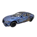 Jucarii, Copii si Bebe - Jucarii si jocuri - Vehicule si jucarii cu telecomanda - Masinute - Macheta BMW M8 Gran Coupe albastru MHB 800 1:32 replica metal lumini si sunete, fum, usi deschise - Infinity.ro