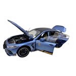 Jucarii, Copii si Bebe - Jucarii si jocuri - Vehicule si jucarii cu telecomanda - Masinute - Macheta BMW M8 Gran Coupe albastru MHB 800 1:32 replica metal lumini si sunete, fum, usi deschise - Infinity.ro