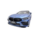 Jucarii, Copii si Bebe - Jucarii si jocuri - Vehicule si jucarii cu telecomanda - Masinute - Macheta BMW M8 Gran Coupe albastru MHB 800 1:32 replica metal lumini si sunete, fum, usi deschise - Infinity.ro