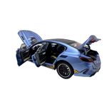 Jucarii, Copii si Bebe - Jucarii si jocuri - Vehicule si jucarii cu telecomanda - Masinute - Macheta BMW M8 Gran Coupe albastru MHB 800 1:32 replica metal lumini si sunete, fum, usi deschise - Infinity.ro