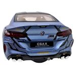 Jucarii, Copii si Bebe - Jucarii si jocuri - Vehicule si jucarii cu telecomanda - Masinute - Macheta BMW M8 Gran Coupe albastru MHB 800 1:32 replica metal lumini si sunete, fum, usi deschise - Infinity.ro