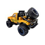 Jucarii, Copii si Bebe - Jucarii si jocuri - Vehicule si jucarii cu telecomanda - Masinute - Masinuta Monster Truck galben metal cu usi si capota deschise, sunete si lumini, suspensii mari, 1:24 - Infinity.ro