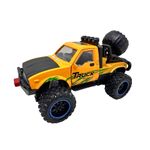 Jucarii, Copii si Bebe - Jucarii si jocuri - Vehicule si jucarii cu telecomanda - Masinute - Masinuta Monster Truck galben metal cu usi si capota deschise, sunete si lumini, suspensii mari, 1:24 - Infinity.ro