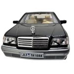 Jucarii, Copii si Bebe - Jucarii si jocuri - Vehicule si jucarii cu telecomanda - Masinute - Macheta Mercedes-Benz W140 S320 Clasa S negru 1:24 metal cu lumini, sunete usi capota si portbagaj deschise - Infinity.ro