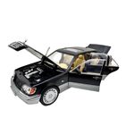 Jucarii, Copii si Bebe - Jucarii si jocuri - Vehicule si jucarii cu telecomanda - Masinute - Macheta Mercedes-Benz W140 S320 Clasa S negru 1:24 metal cu lumini, sunete usi capota si portbagaj deschise - Infinity.ro