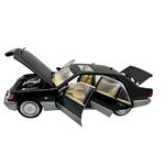 Jucarii, Copii si Bebe - Jucarii si jocuri - Vehicule si jucarii cu telecomanda - Masinute - Macheta Mercedes-Benz W140 S320 Clasa S negru 1:24 metal cu lumini, sunete usi capota si portbagaj deschise - Infinity.ro