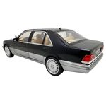 Jucarii, Copii si Bebe - Jucarii si jocuri - Vehicule si jucarii cu telecomanda - Masinute - Macheta Mercedes-Benz W140 S320 Clasa S negru 1:24 metal cu lumini, sunete usi capota si portbagaj deschise - Infinity.ro