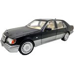 Jucarii, Copii si Bebe - Jucarii si jocuri - Vehicule si jucarii cu telecomanda - Masinute - Macheta Mercedes-Benz W140 S320 Clasa S negru 1:24 metal cu lumini, sunete usi capota si portbagaj deschise - Infinity.ro