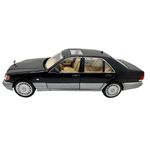 Jucarii, Copii si Bebe - Jucarii si jocuri - Vehicule si jucarii cu telecomanda - Masinute - Macheta Mercedes-Benz W140 S320 Clasa S negru 1:24 metal cu lumini, sunete usi capota si portbagaj deschise - Infinity.ro