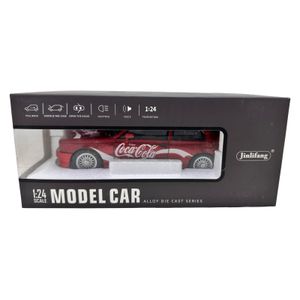 Macheta BMW E30 M3 Coca-Cola 1:24 replica metal lumini si sunete, deschide usile si capotele
