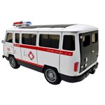 Jucarii, Copii si Bebe - Jucarii si jocuri - Vehicule si jucarii cu telecomanda - Masinute - Macheta UAZ Ambulanta Metalica cu sunete, lumini, deschide usile 1/36 - Infinity.ro