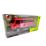 Jucarii, Copii si Bebe - Jucarii si jocuri - Vehicule si jucarii cu telecomanda - Masinute - Macheta UAZ pompieri rosie metalica cu sunete, lumini, deschide usile 1/36 - Infinity.ro