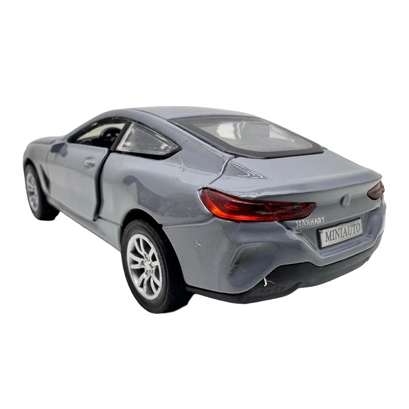 Jucarii, Copii si Bebe - Jucarii si jocuri - Vehicule si jucarii cu telecomanda - Masinute - Macheta BMW M8 Coupe Gri 1:32 replica metal lumini si sunete, usi deschise - Infinity.ro