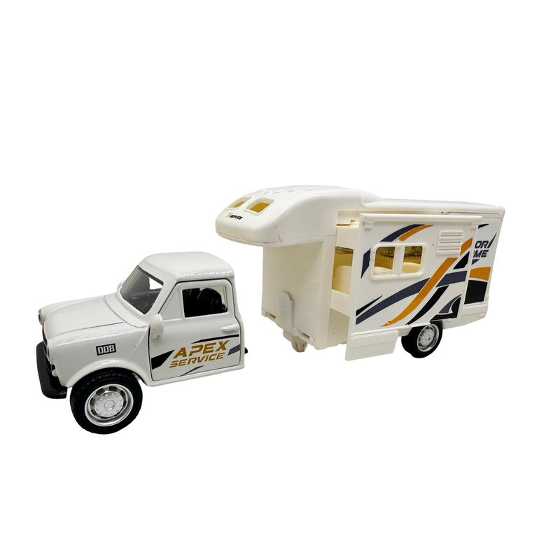 Jucarii, Copii si Bebe - Jucarii si jocuri - Vehicule si jucarii cu telecomanda - Masinute - Macheta Autorulota alba APEX RV - Metal Die-Cast Detasabila - Infinity.ro