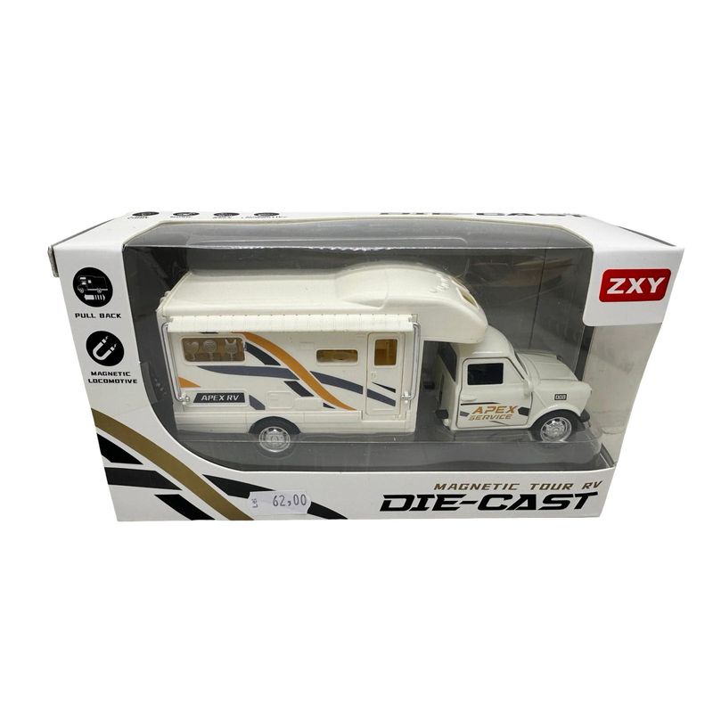 Jucarii, Copii si Bebe - Jucarii si jocuri - Vehicule si jucarii cu telecomanda - Masinute - Macheta Autorulota alba APEX RV - Metal Die-Cast Detasabila - Infinity.ro