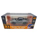 Jucarii, Copii si Bebe - Jucarii si jocuri - Vehicule si jucarii cu telecomanda - Masinute - Macheta Porsche Turbo gri scara 1:22 cu lumini, sunete si efect de aburi - Infinity.ro