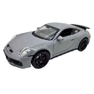 Macheta Porsche Turbo gri scara 1:22 cu lumini, sunete si efect de aburi