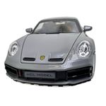 Jucarii, Copii si Bebe - Jucarii si jocuri - Vehicule si jucarii cu telecomanda - Masinute - Macheta Porsche Turbo gri scara 1:22 cu lumini, sunete si efect de aburi - Infinity.ro