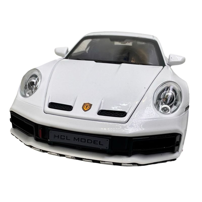 Jucarii, Copii si Bebe - Jucarii si jocuri - Vehicule si jucarii cu telecomanda - Masinute - Macheta Porsche Turbo alb scara 1:22 cu lumini, sunete si efect de aburi - Infinity.ro