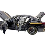Jucarii, Copii si Bebe - Jucarii si jocuri - Vehicule si jucarii cu telecomanda - Masinute - Macheta BMW M8 Gran Coupe negru MHB 800 1:32 replica metal lumini si sunete, fum, usi deschise - Infinity.ro