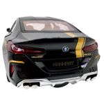 Jucarii, Copii si Bebe - Jucarii si jocuri - Vehicule si jucarii cu telecomanda - Masinute - Macheta BMW M8 Gran Coupe negru MHB 800 1:32 replica metal lumini si sunete, fum, usi deschise - Infinity.ro