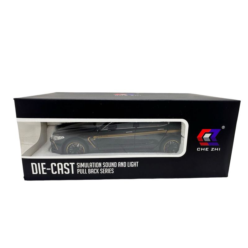 Jucarii, Copii si Bebe - Jucarii si jocuri - Vehicule si jucarii cu telecomanda - Masinute - Macheta BMW M8 Gran Coupe negru MHB 800 1:32 replica metal lumini si sunete, fum, usi deschise - Infinity.ro
