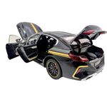 Jucarii, Copii si Bebe - Jucarii si jocuri - Vehicule si jucarii cu telecomanda - Masinute - Macheta BMW M8 Gran Coupe negru MHB 800 1:32 replica metal lumini si sunete, fum, usi deschise - Infinity.ro