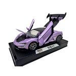 Jucarii, Copii si Bebe - Jucarii si jocuri - Vehicule si jucarii cu telecomanda - Masinute - Macheta BYD U9 supercar albastra scara 1:32 replica metal lumini si sunete, usi deschise - Infinity.ro