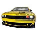Jucarii, Copii si Bebe - Jucarii si jocuri - Vehicule si jucarii cu telecomanda - Masinute - Macheta Dodge Challenger galben cromat SRT 1:24 replica metal lumini si sunete, usi deschise - Infinity.ro