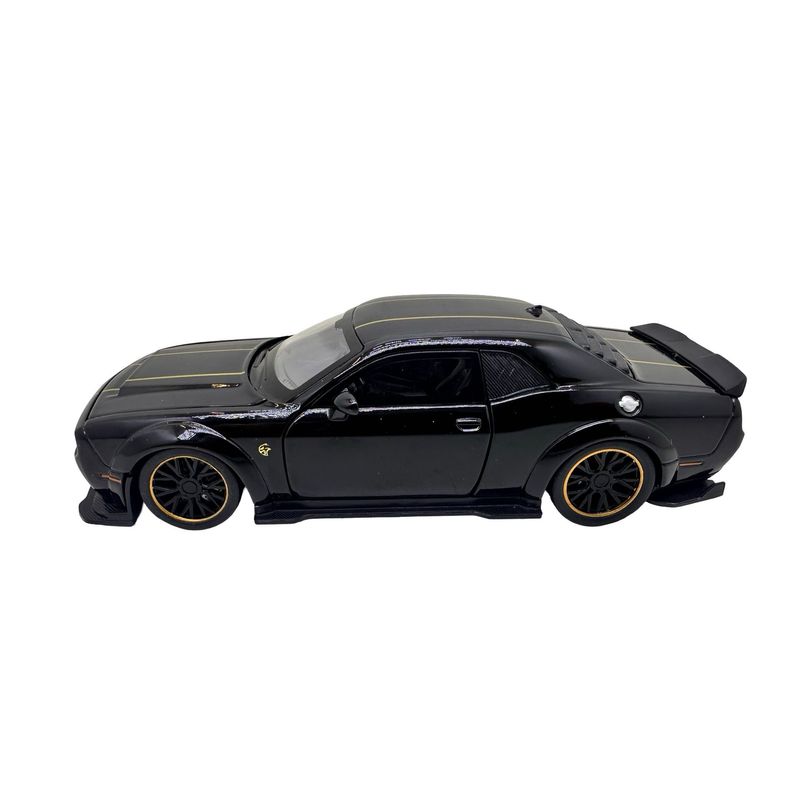 Jucarii, Copii si Bebe - Jucarii si jocuri - Vehicule si jucarii cu telecomanda - Masinute - Macheta Dodge SRT Hellcat negru 1:32 - Replica metal cu lumini, usi si capota functionale - Infinity.ro
