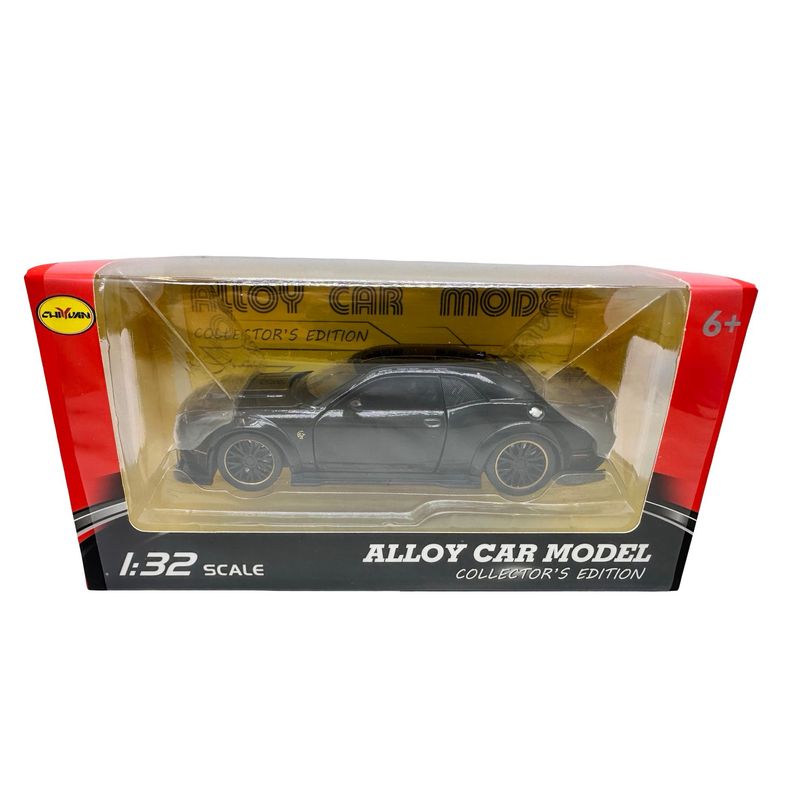 Jucarii, Copii si Bebe - Jucarii si jocuri - Vehicule si jucarii cu telecomanda - Masinute - Macheta Dodge SRT Hellcat negru 1:32 - Replica metal cu lumini, usi si capota functionale - Infinity.ro